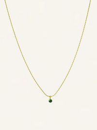 Baby Emerald CZ Necklace