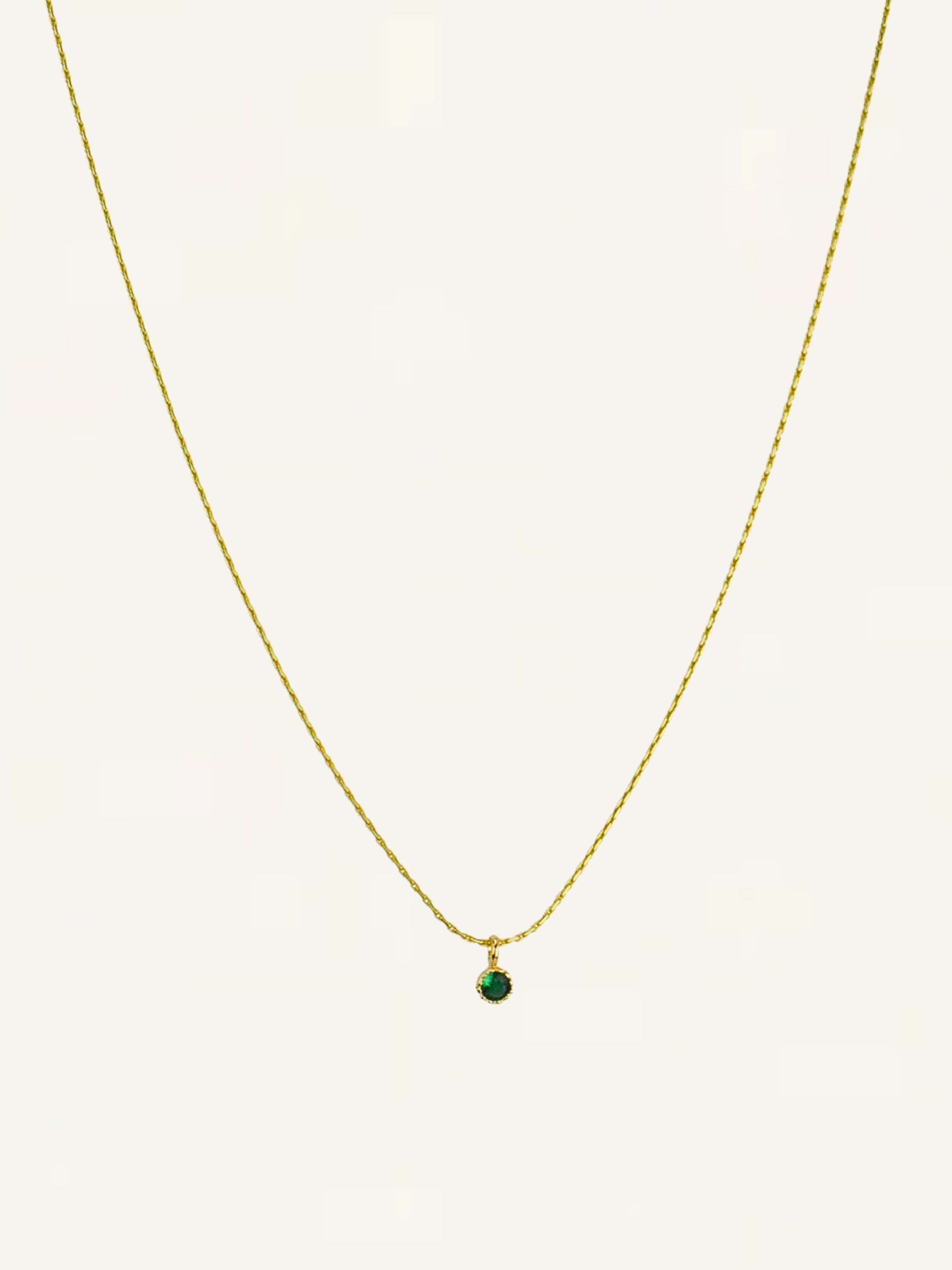 Baby Emerald CZ Necklace