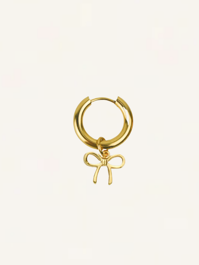 Bow Charm Hoop - PRE ORDER - SHIPS SEPT 26TH