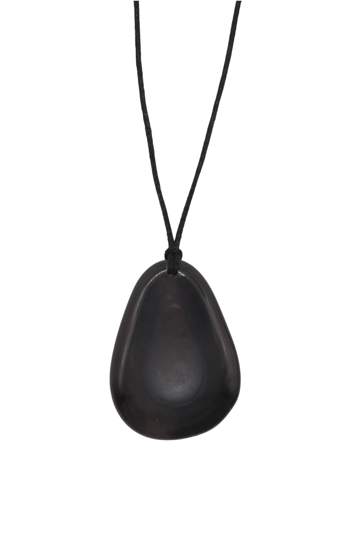 Teardrop Necklace -  Black Agate