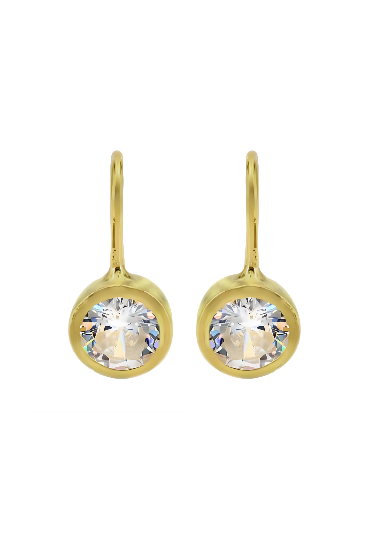 Classic Bezel Earrings - 18Kt Gold Vermeil