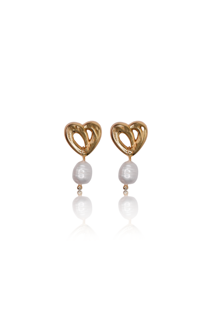 Amore Pearl Drop Earring - Gold