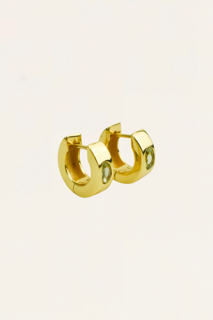 Mara Gemstone Hoops - Peridot