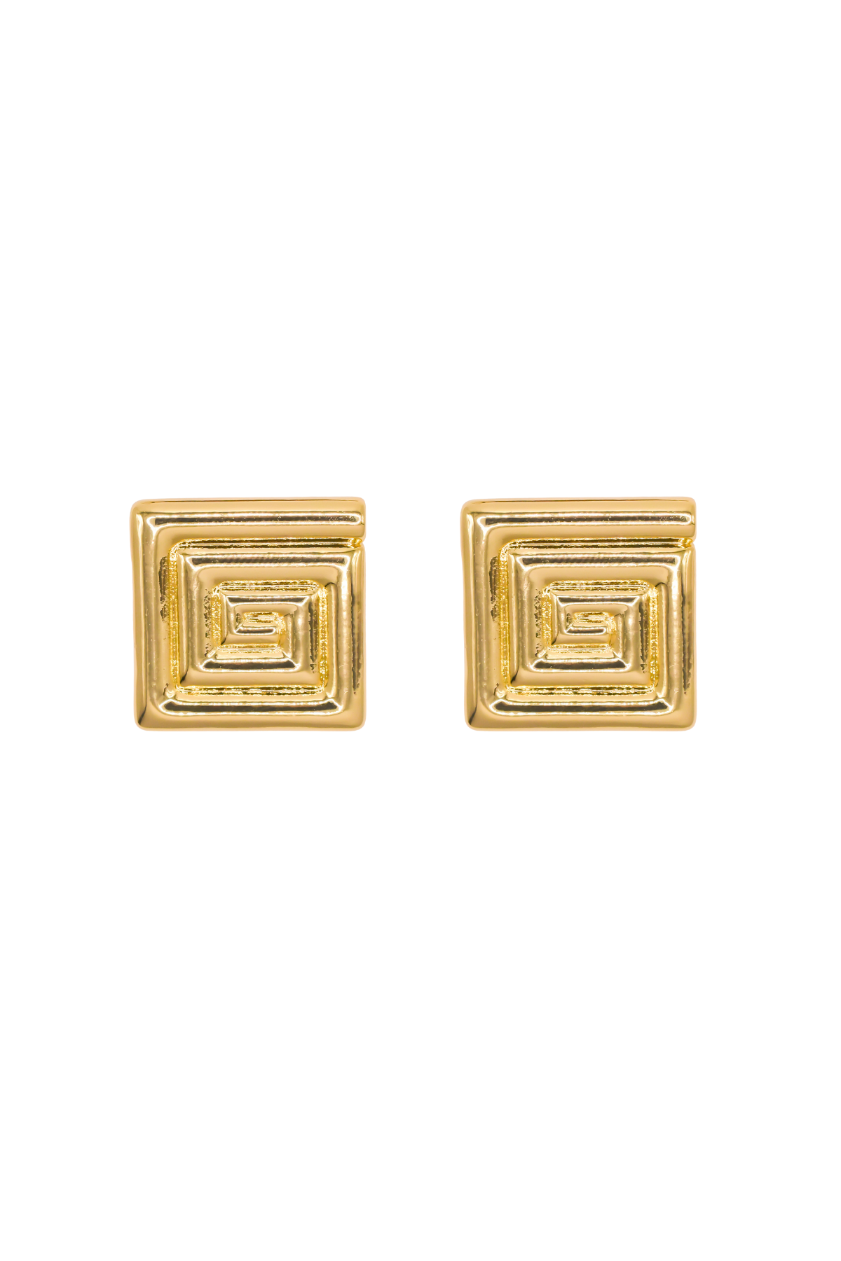 Pyramid Earrings - Gold