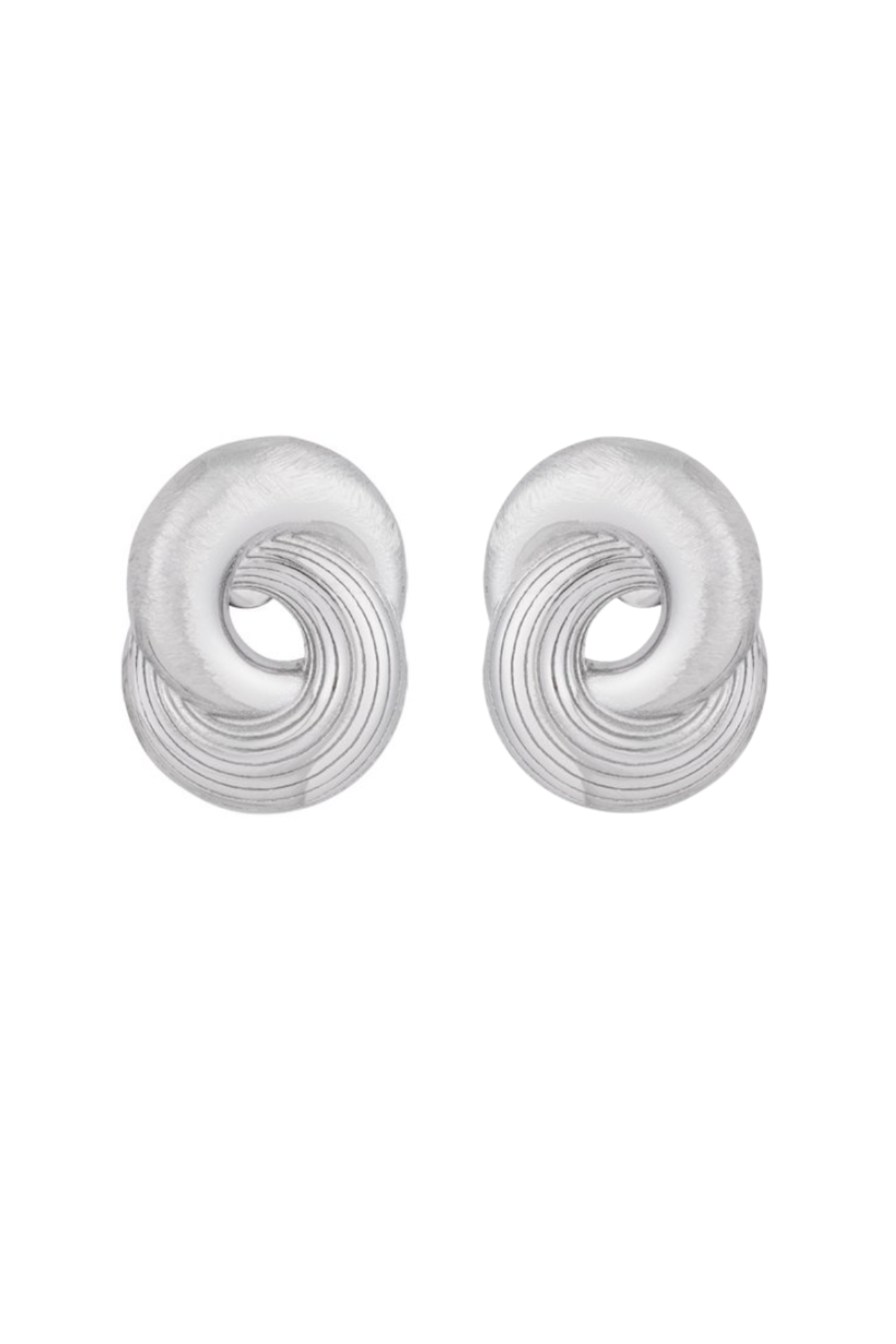 Mini Weave Earrings - Silver