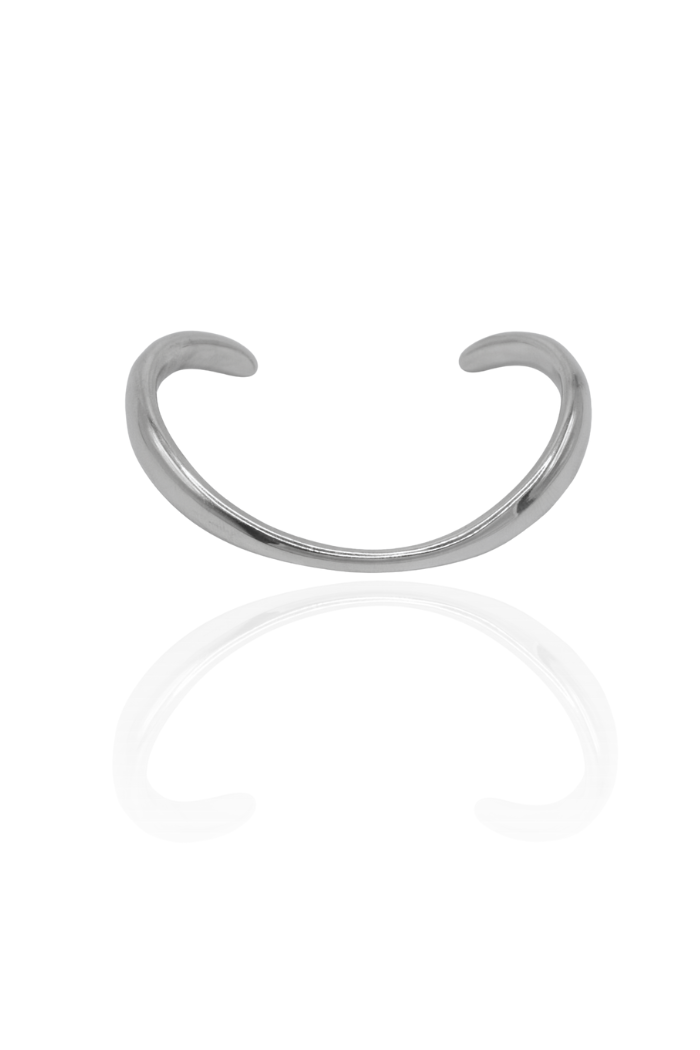 Organic Bangle - Large - Silver