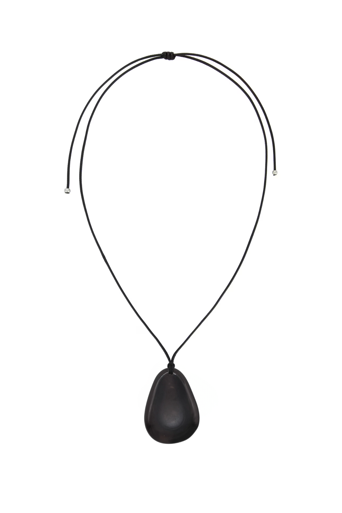 Teardrop Necklace -  Black Agate
