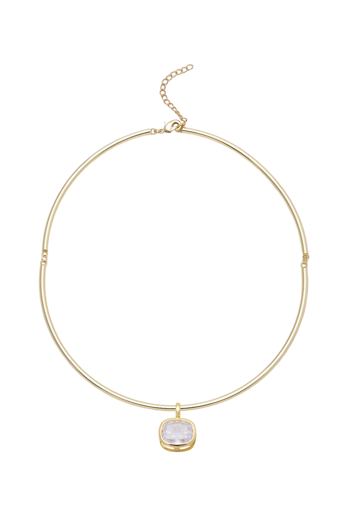 Baguette Diamond Collar - Gold - Clasp