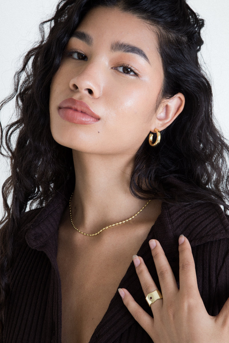 24 mm Hollow Hoops - Gold