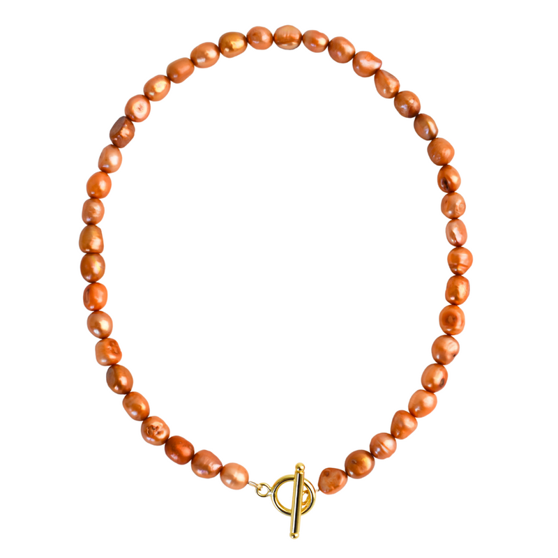 Bronze Pearl  Necklace