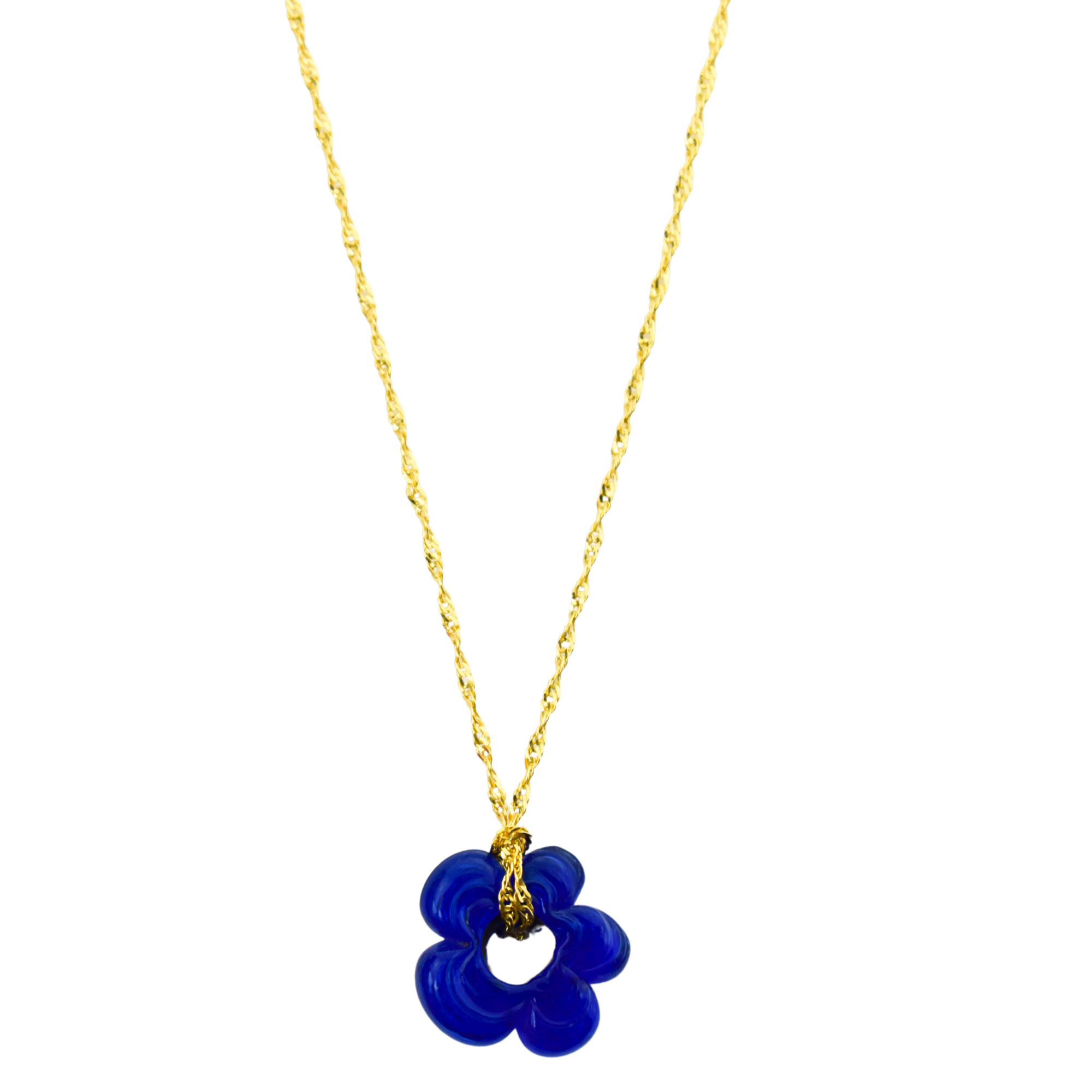 Fleur Necklace - Dark Blue