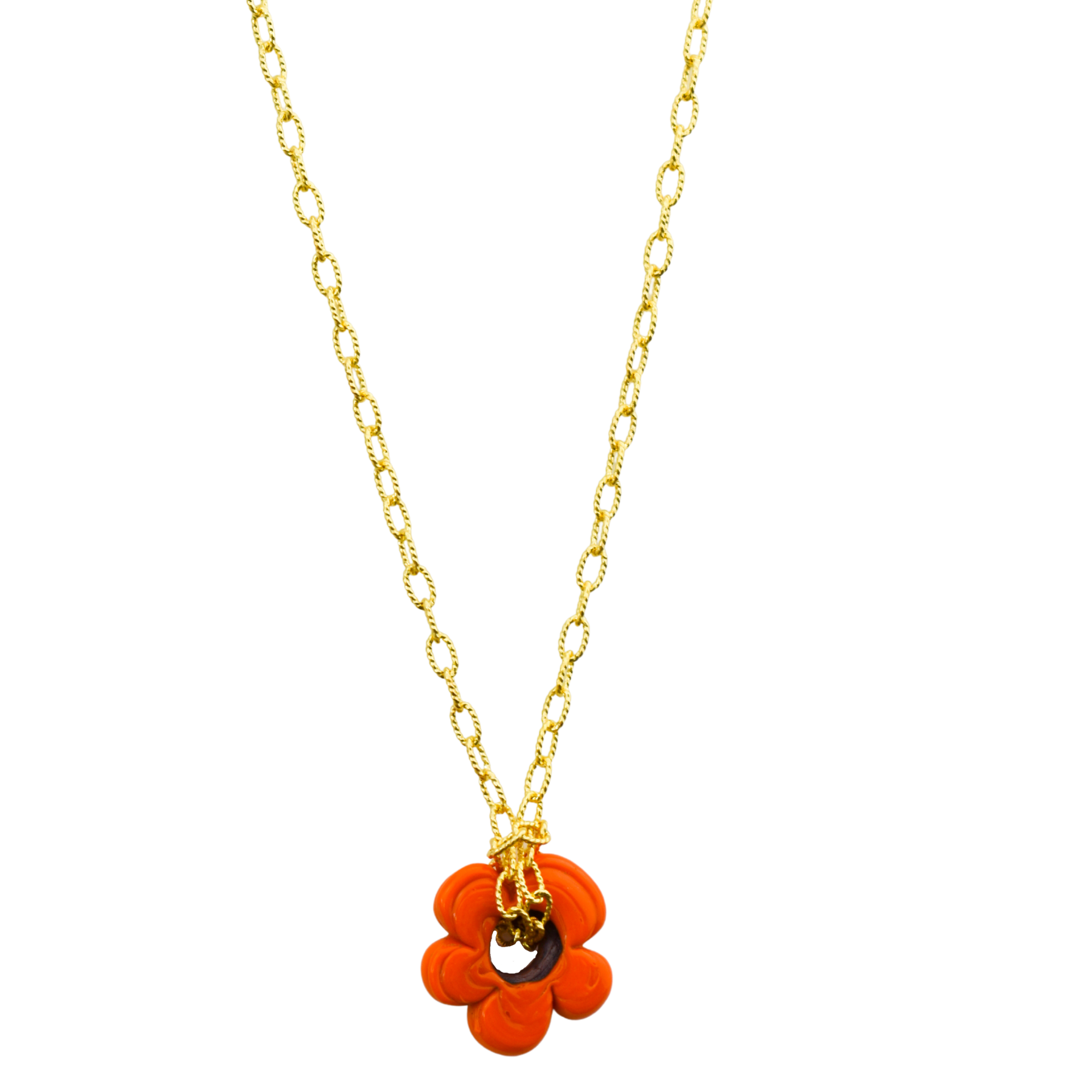 Fleur Necklace - Orange