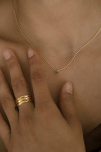 Baby Emerald CZ Necklace
